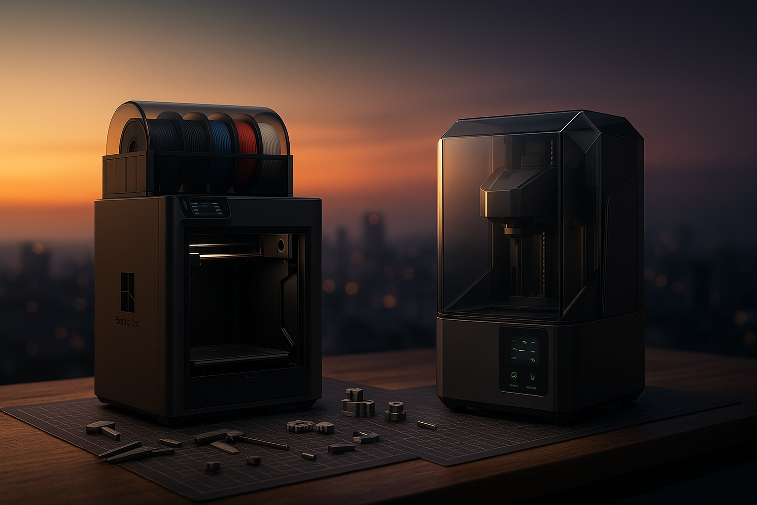 3D printer building a small part